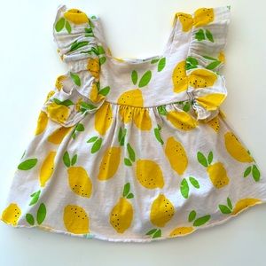 Zara girls lemons top size 12-18 months